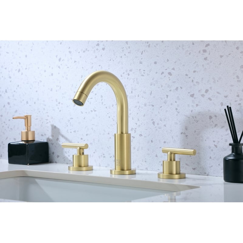 Elegant Lighting FAV-1009 Leah 1.5 GPM Widespread Bathroom Faucet