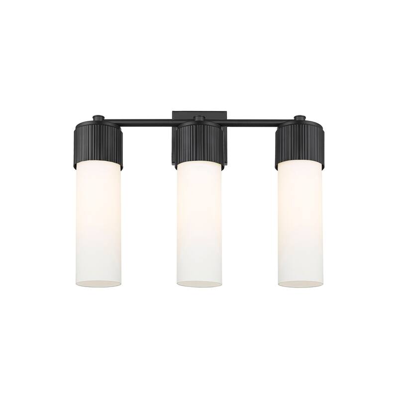 Innovations Lighting 428-3W-16-21 Bolivar Vanity Bolivar 3 Light 21" - Matte Black / Matte White