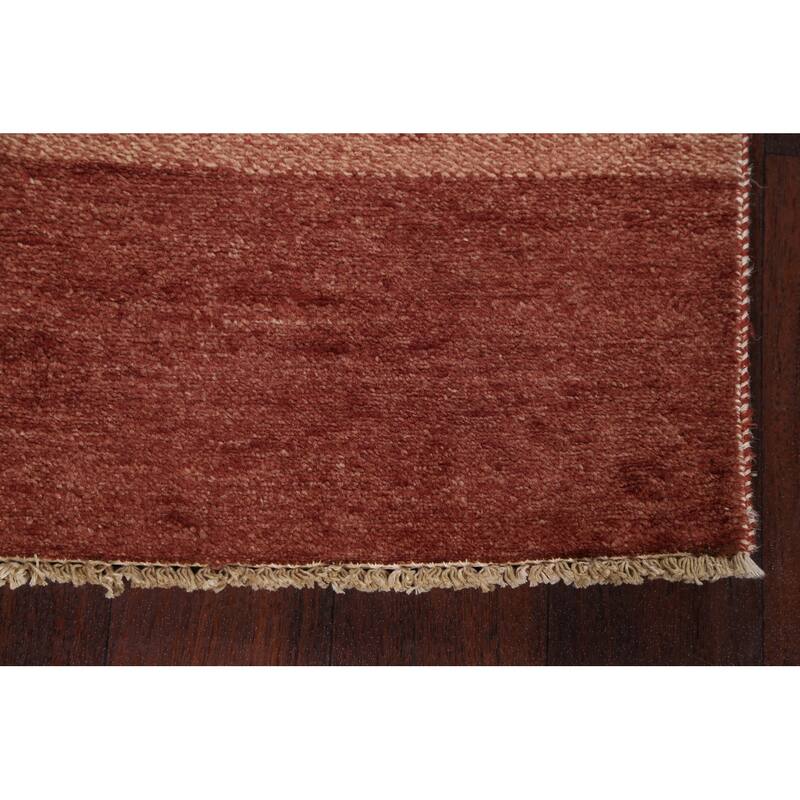 Modern Oriental Gabbeh Kashkoli Runner Rug Wool Hand-knotted - 2'7" x 15'3"