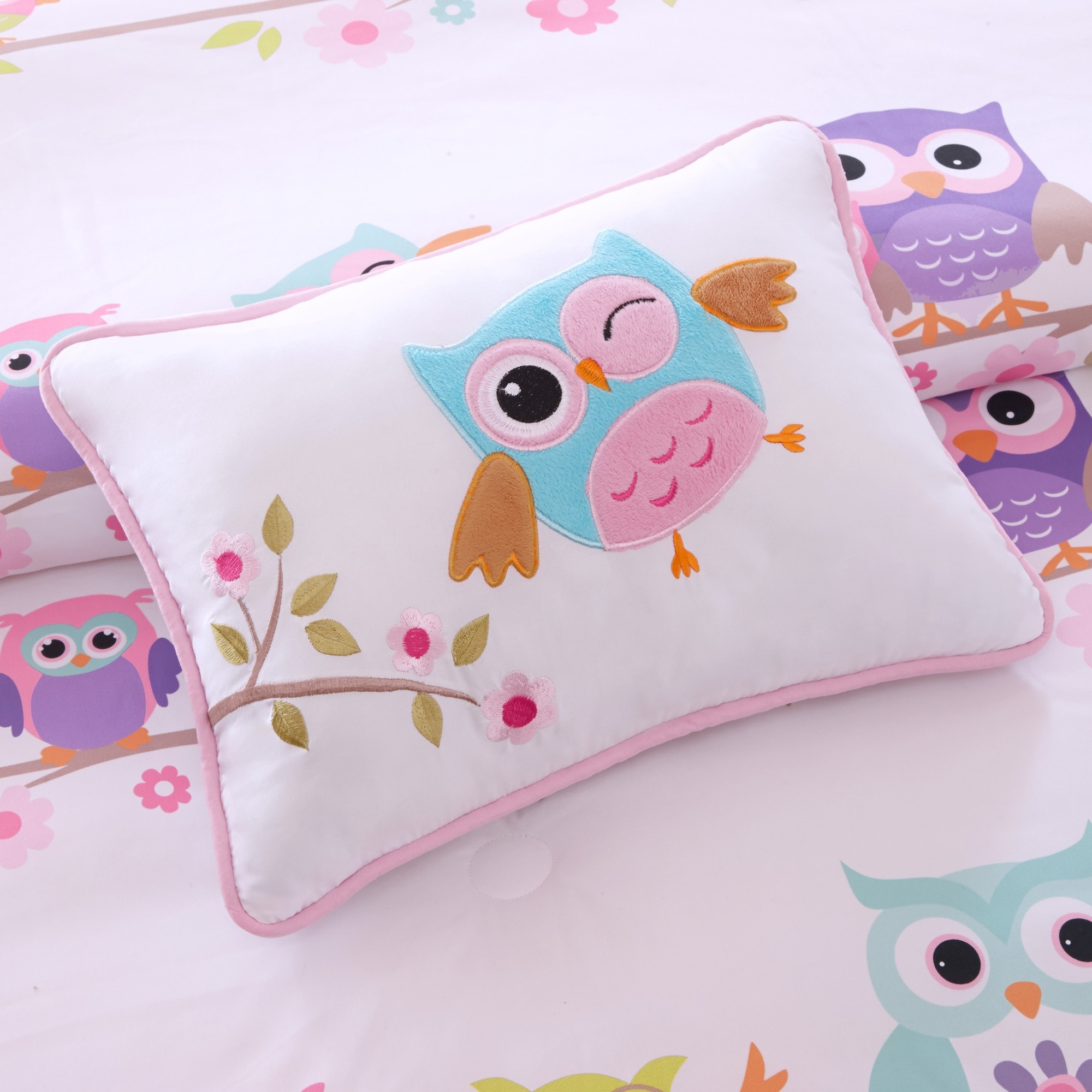 Mi Zone Kids Wise Wendy Owl Comforter Set with Bed Sheets