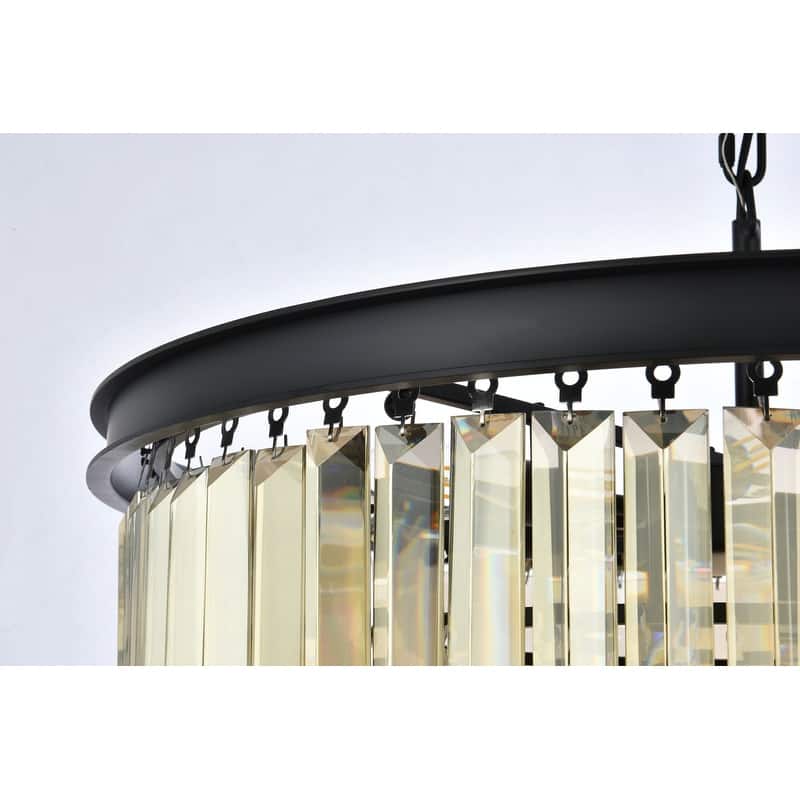 Royce Edge 9-Light Matte Black Chandelier