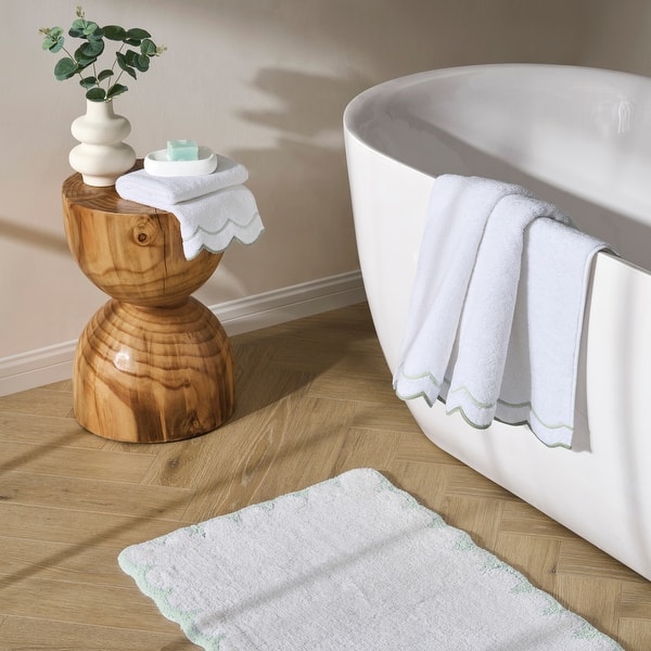 Peri Home Scallop 4-piece Bath and Hand Towel Set - Sage