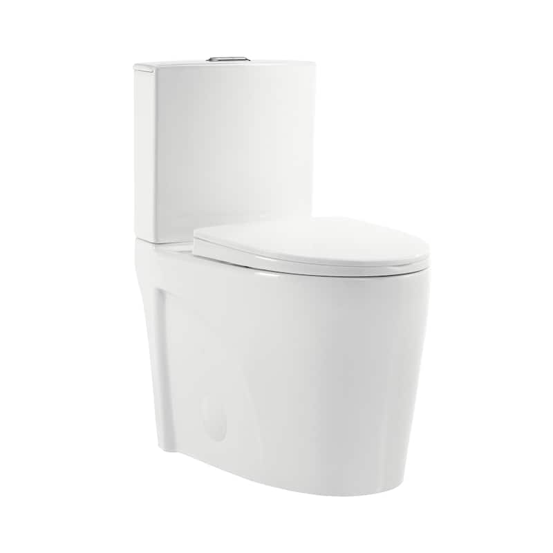 St. Tropez Two-Piece Elongated Toilet Vortex Dual-Flush 1.1/1.6 Gpf - 27.35" x 15.75" 31.7"