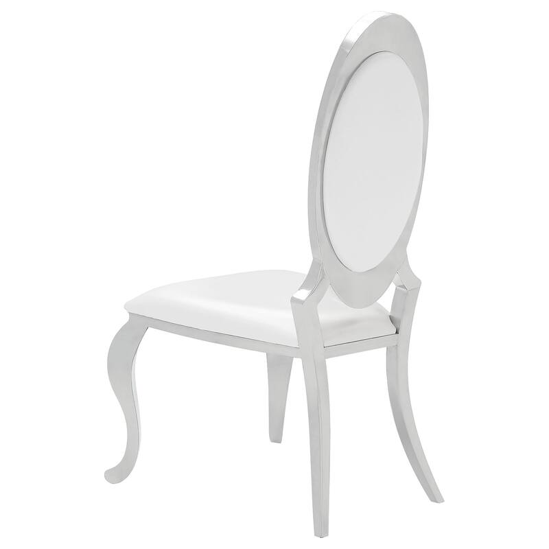 Chester Cream White Upholstered Dining Side Chair (Set of 2)