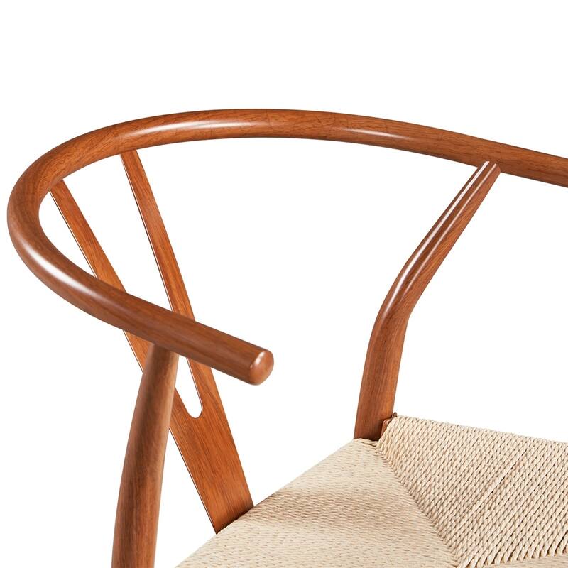 Yaheetech Modern Weave Y-Shaped Dining Chair with Solid Metal Frame