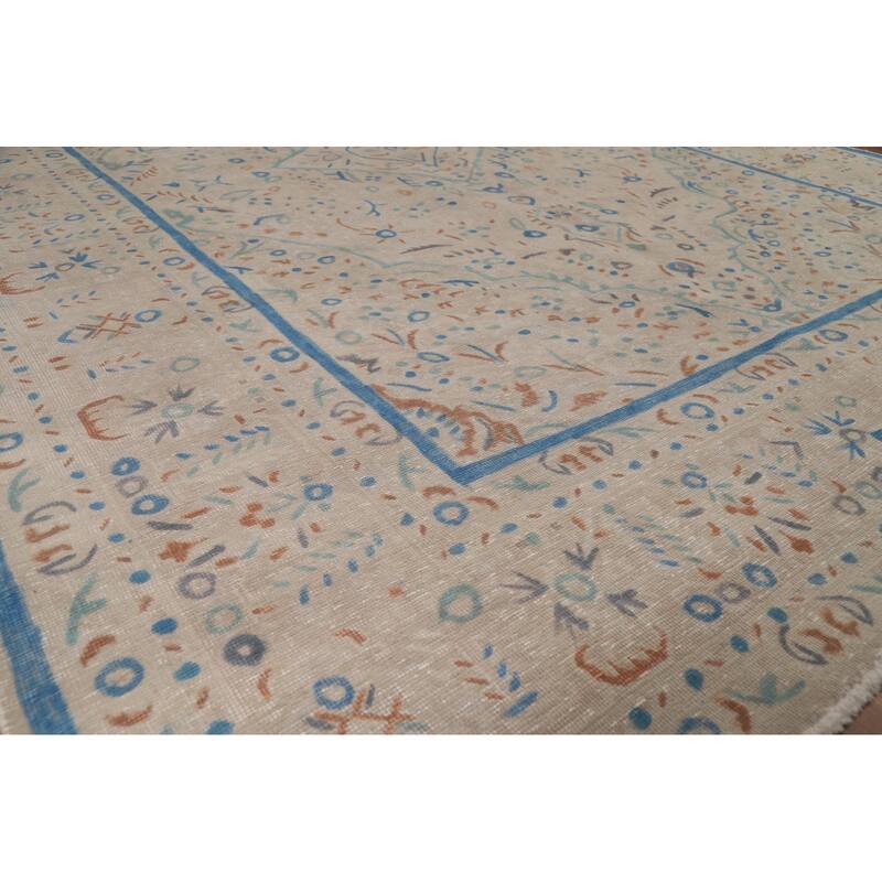 Tabriz Persian Area Rug Handmade Floral Wool Carpet - 8'3"x 11'3"