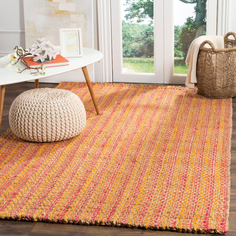 SAFAVIEH Handmade Natural Fiber Giada Jute Rug - 6' x 9' - Pink/Multi