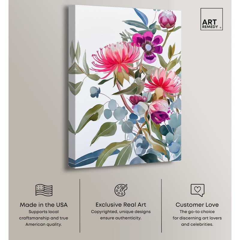 Watery Petals II Canvas by Art Remedy, Gallery Wrapped