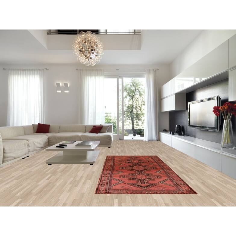 Hand Knotted Oriental 100% Wool Carpet Traditional Tribal Red Lori Area Rug - 11' 11'' X 5' 5''