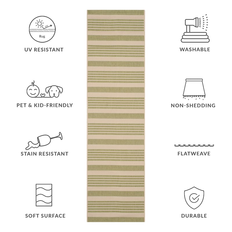 SAFAVIEH Courtyard Orsi Indoor/ Outdoor Waterproof Area Rug
