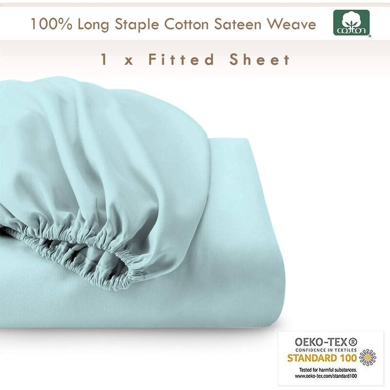 Lavish Touch 400 TC 100 % Cotton Flat Sheet Only 1 Pc with Stylish 4" Hem