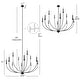 preview thumbnail 9 of 13, LALUZ Modern Transitional 2-Tier 12-Light Black Wheel Chandelier for Large Living Dining Room Entryway - Dia. 48.8" x H 31.5"