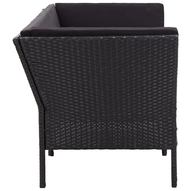 vidaXL Patio Furniture Set 8 Piece Sectional Sofa with Coffee Table Rattan - 23.6" x 23.6" x 13.8"