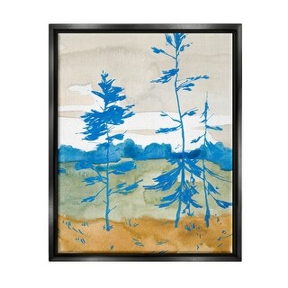 Stupell Contemporary Nature Landscape Framed Floater Canvas Wall Art ...