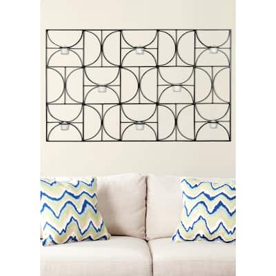 SAFAVIEH Lighting Ezzelina Deco Candle Holder Wall Sconce - 47.2" x 4.7" x 28.3" - 47Wx5Dx28H