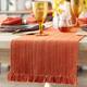 DII Variegated Taupe Fringe Table Runner 13x72