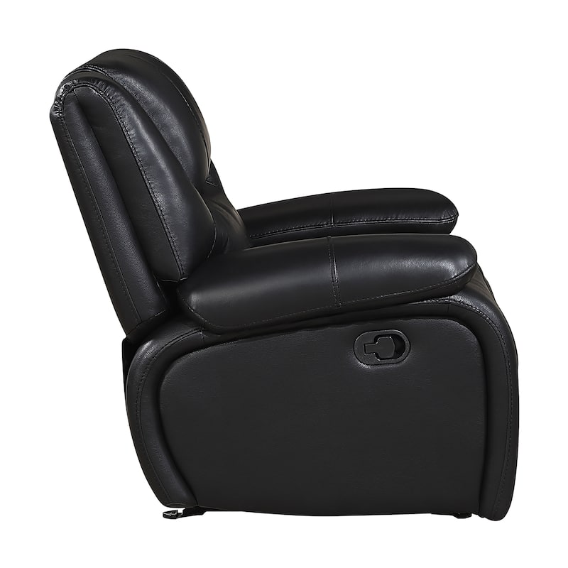 Fremont & Park Baron 39.5" Leather Manual Glider Recliner with Tab Pull Motion