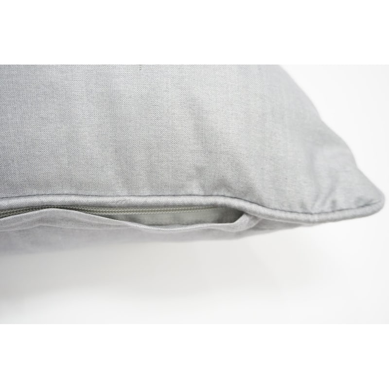 Home&Manor Premium Silk Throw Pillow 18" Light Gray