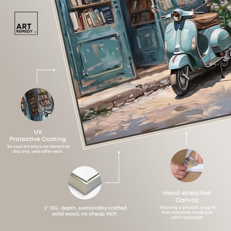 Quaint Bookstore Canvas by Art Remedy