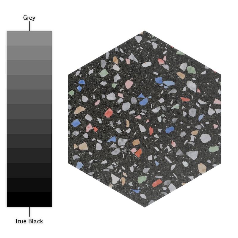 Merola Tile Venice Hex Colors Dark 8.63" x 9.86" Porcelain Floor and Wall Tile