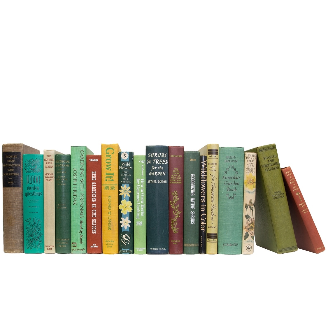 Decorative Books - Vintage Gardening Books - Books By The Foot
