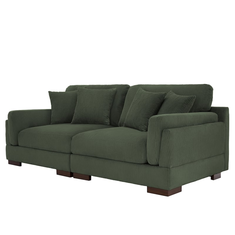 90" Loveseat Sofa Modern and Cozy Corduroy Couch