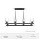 preview thumbnail 10 of 10, Hunter Hartland 8-Light Linear Chandelier - Dining Room, Kitchen Island - Modern Farmhouse, Industrial, Contemporary