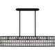 preview thumbnail 4 of 8, Gibson 5-Light Matte Black Linear Chandelier
