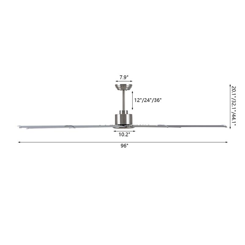 84 in. 96 in. 9 aluminium blades DC Motor Indoor Ceiling Fan & Remote