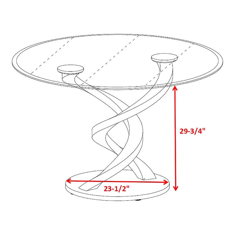 Sculpture I Contemporary Black Steel 5-Piece Round Dining Set by Furniture of America