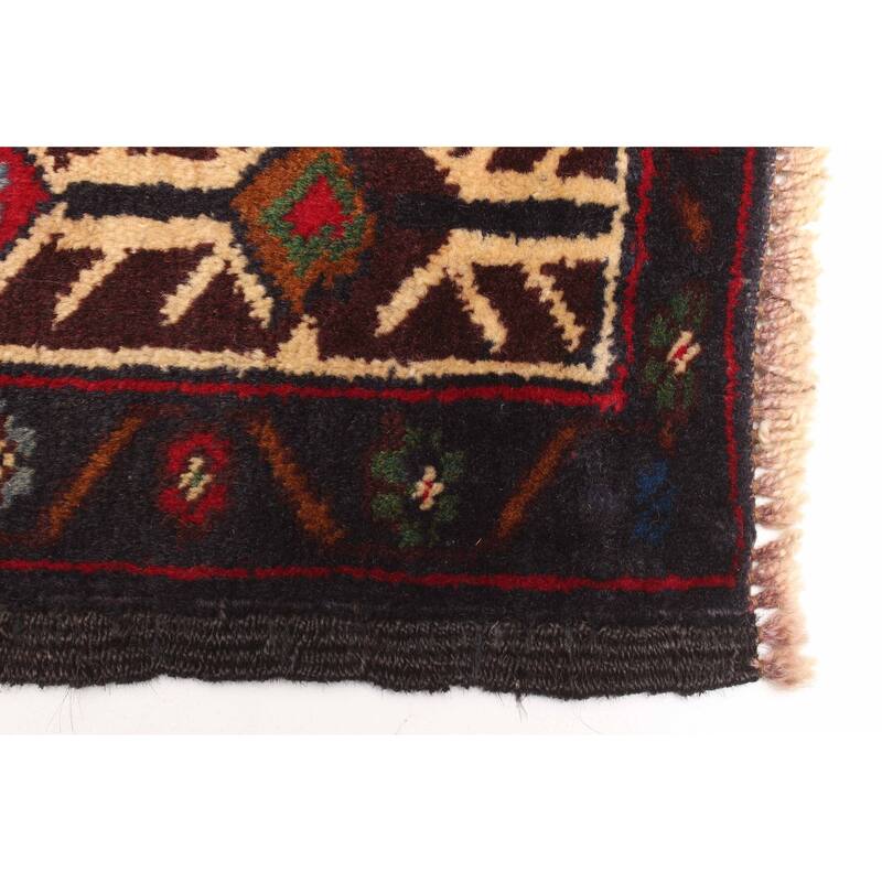 ECARPETGALLERY Hand-knotted Teimani Dark Navy Wool Rug - 2'10 x 4'9