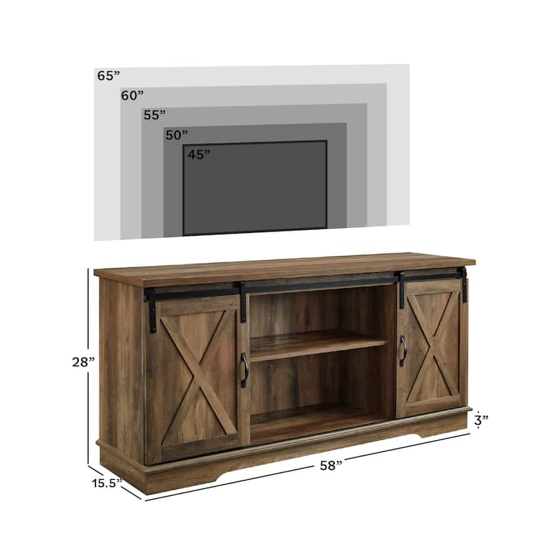 Middlebrook Wind Gap 58-inch Sliding Barn Door TV Stand