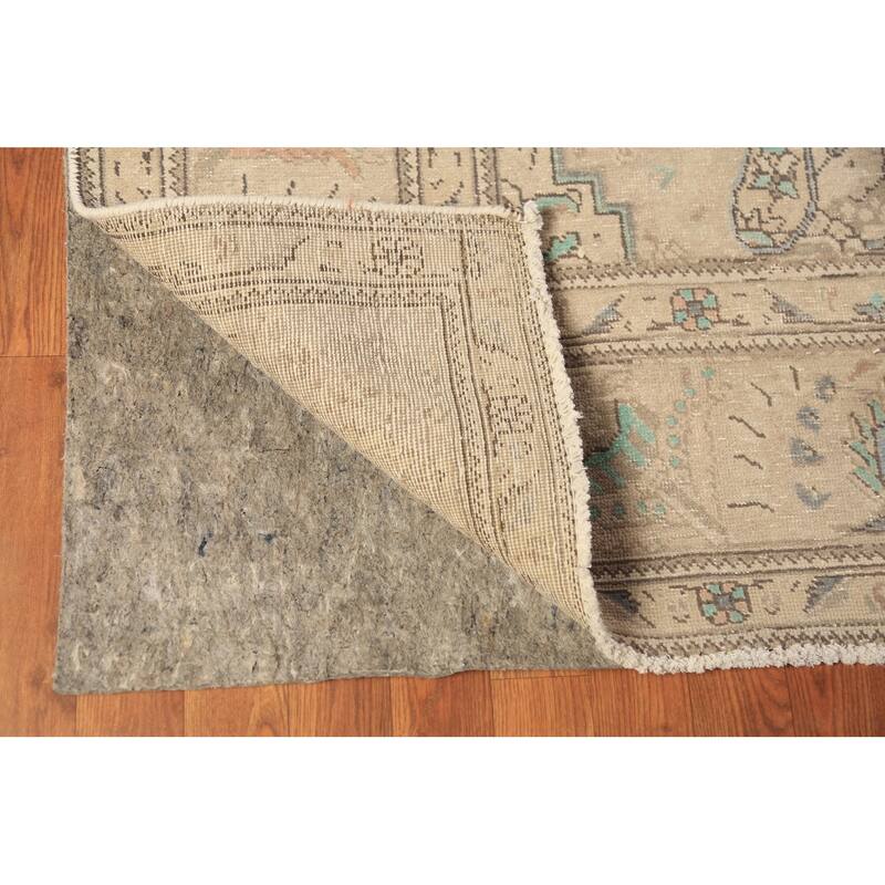 Medallion Tabriz Persian Area Rug Hand-Knotted Oriental Wool Carpet - 8'4"x 10'9"