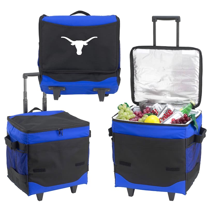 NCAA Texas University at Austin Longhorns 32 Can Collapsible Rolling Cooler