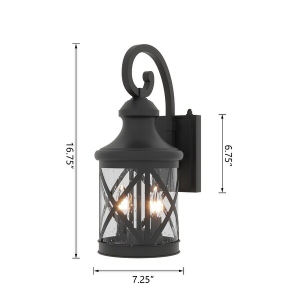 早割ex Maxax 2-Bulb Black Metal Outdoor Wall Lantern, Dusk-To-Dawn その他