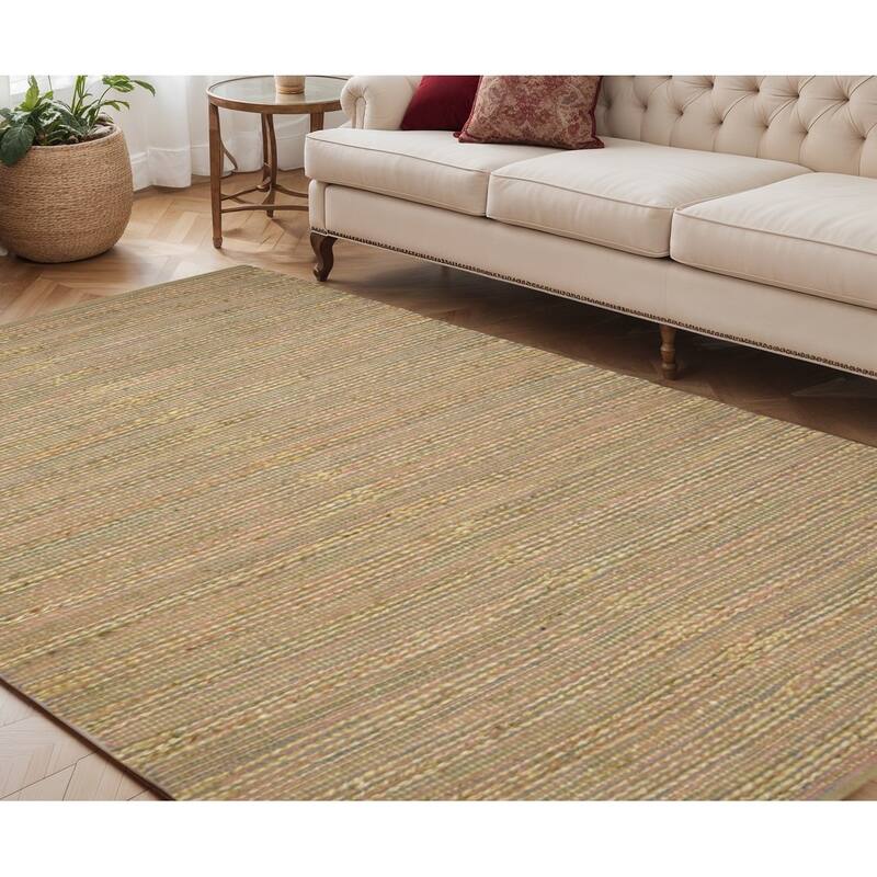 HomeRoots Striped Lodge Rectangle Area Rug - 96.00 in. x 60.00 in.  x 0.20 in.
