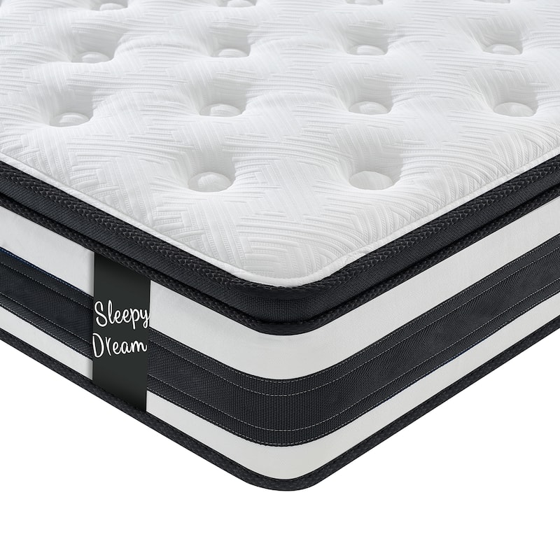 Oeko-Tex Breathable Cool Cover Twin Xl 12 Inch Memory Foam Individual Pocket Spring Hybrid Mattress