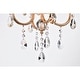preview thumbnail 9 of 10, Lucilia 18 Inch Modern-Glam Style Gold Polished Finish Pendant Crystal Lighted Chandelier 4-Light