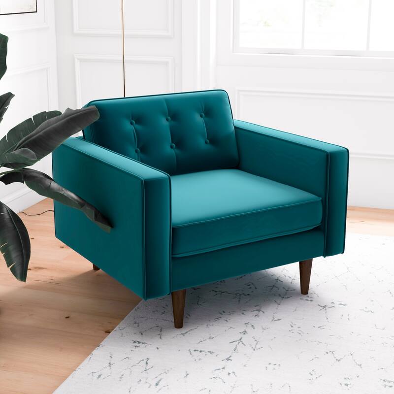 Koda Mid Century Velvet Lounge Chair (Set of 2)