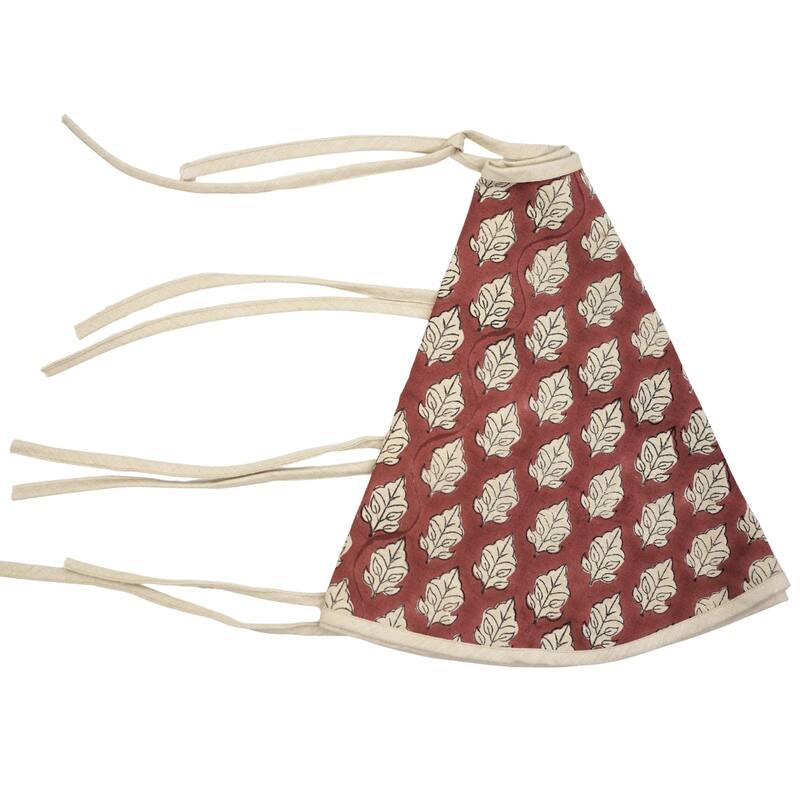 Fabdivine Block Print Linen Blend Home Decor Christmas Tree Skrit