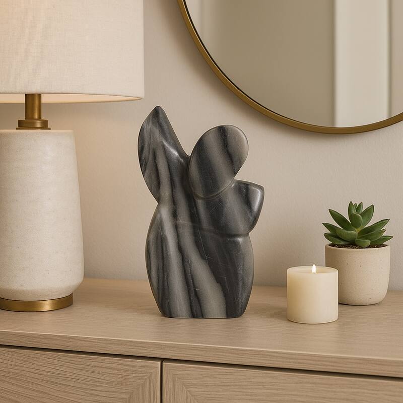 Marble Decorative Statue Elegant Contemporary Carved Figurine