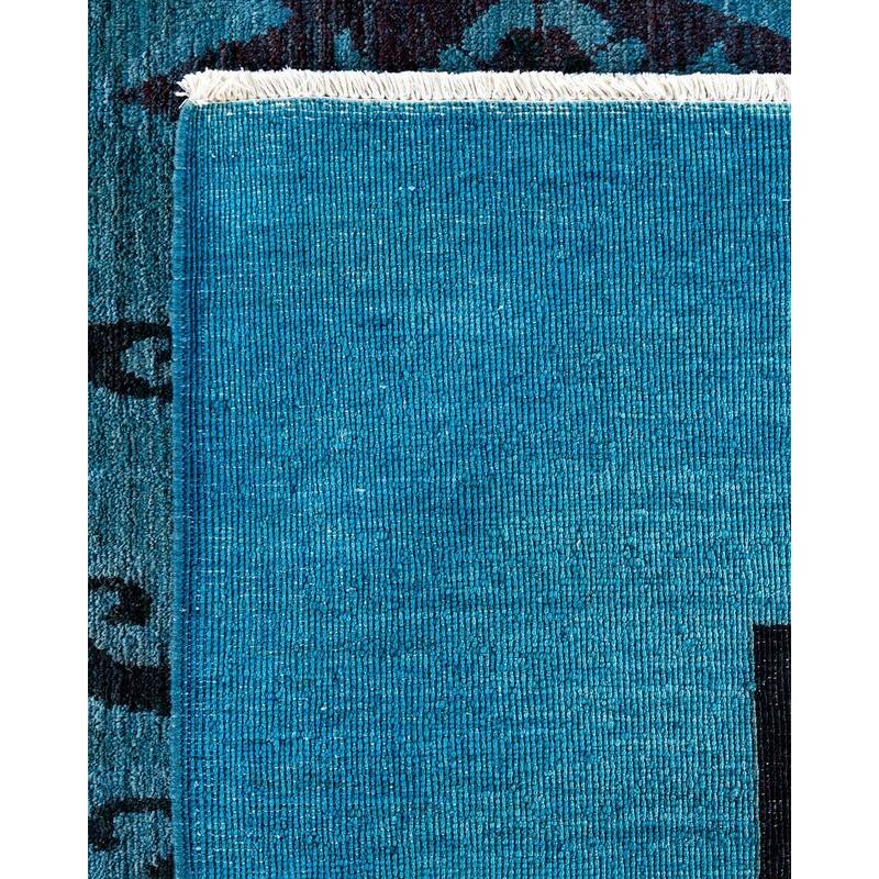 Vibrance, One-of-a-Kind Hand-Knotted Area Rug - Blue, 10' 0" x 13' 8" - 10' 0" x 13' 8"
