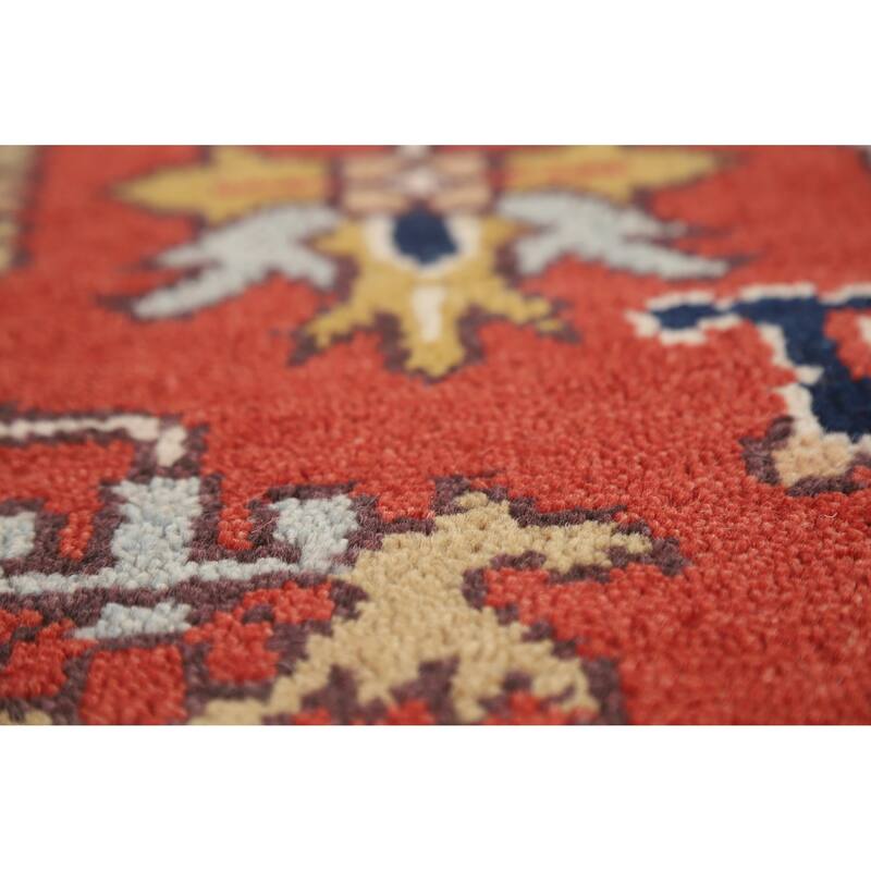 Hand Knotted Oriental 100% Wool Carpet Traditional Medallion Oranges & Rust Heriz (serapi) Area Rug - 12' 0'' X 9' 0''