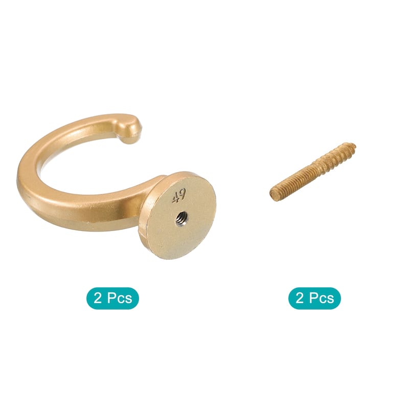 Aluminum Alloy Wall Mounted Curtain Holdback Drapery Tieback Hooks