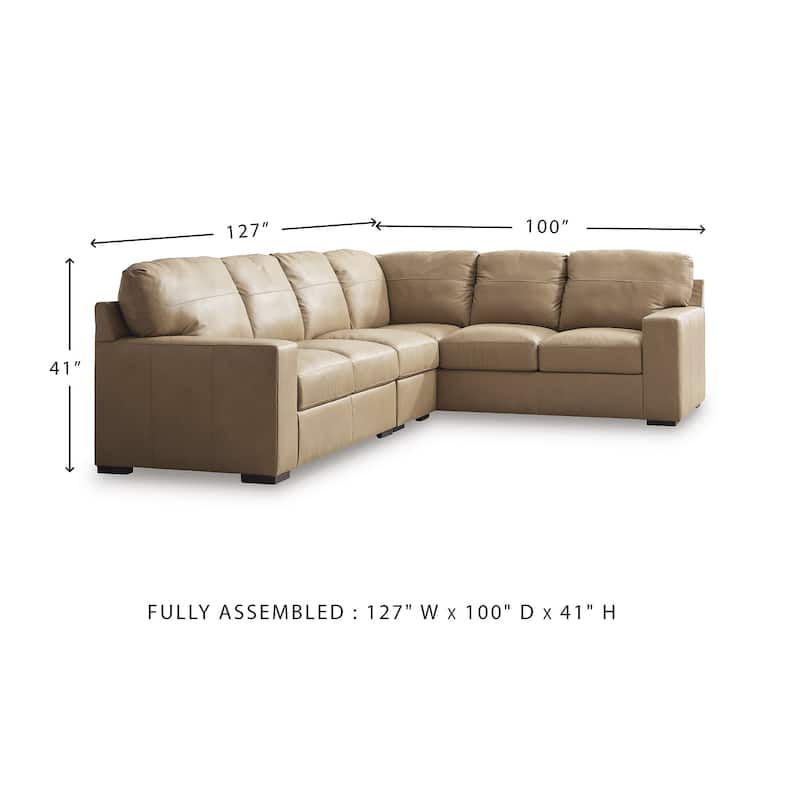 Signature Design by Ashley Bandon Brown 3-Piece Sectional - 127"W x 100"D x 41"H