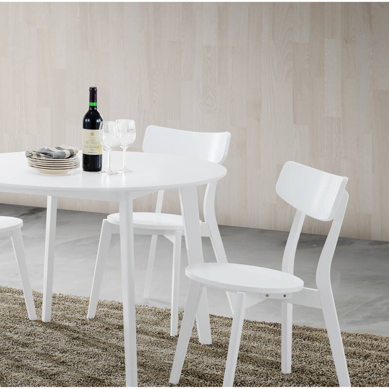 Roma Contemporary White Round Dining Table