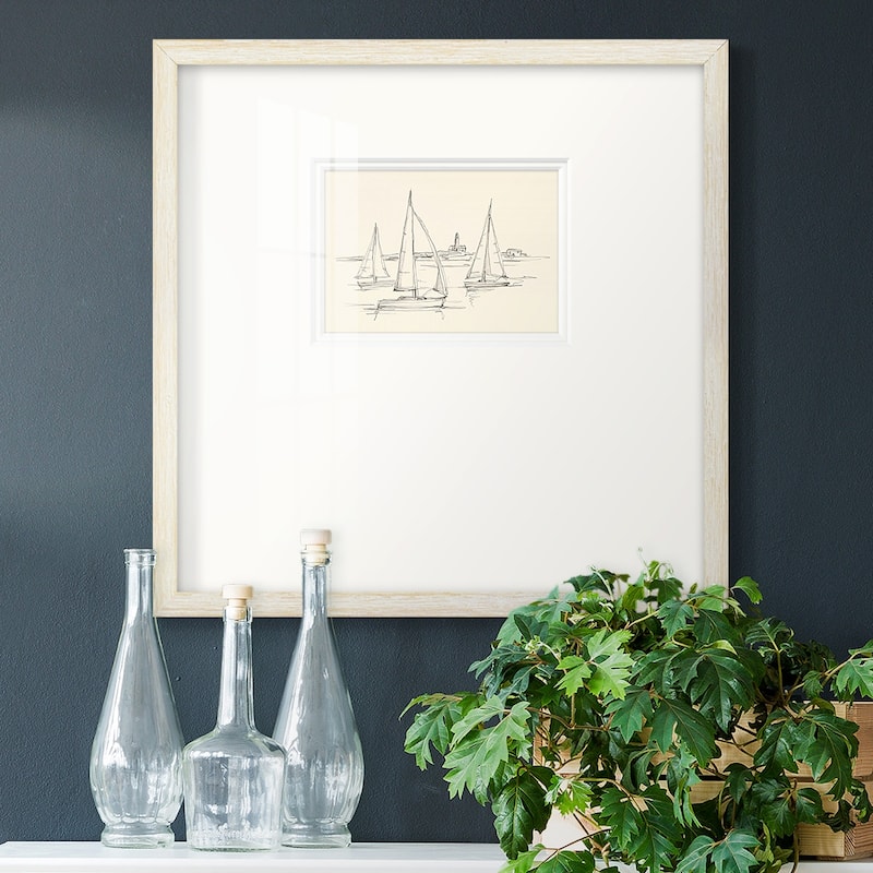 Coastal Contour Sketch IIPremium Framed Print