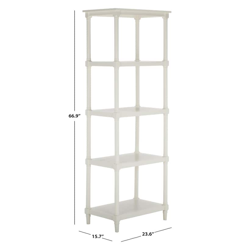 SAFAVIEH Creola Grey Bookcase - 23.6" x 15.7" x 66.9" - 24Wx16Dx67H - White