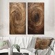 preview thumbnail 1 of 4, Designart "Brown Calm Current Spiral" Abstract Spirals Canvas Set Of 2 - Modern Wall Art Set - Brown Wall Decor 2 Pieces