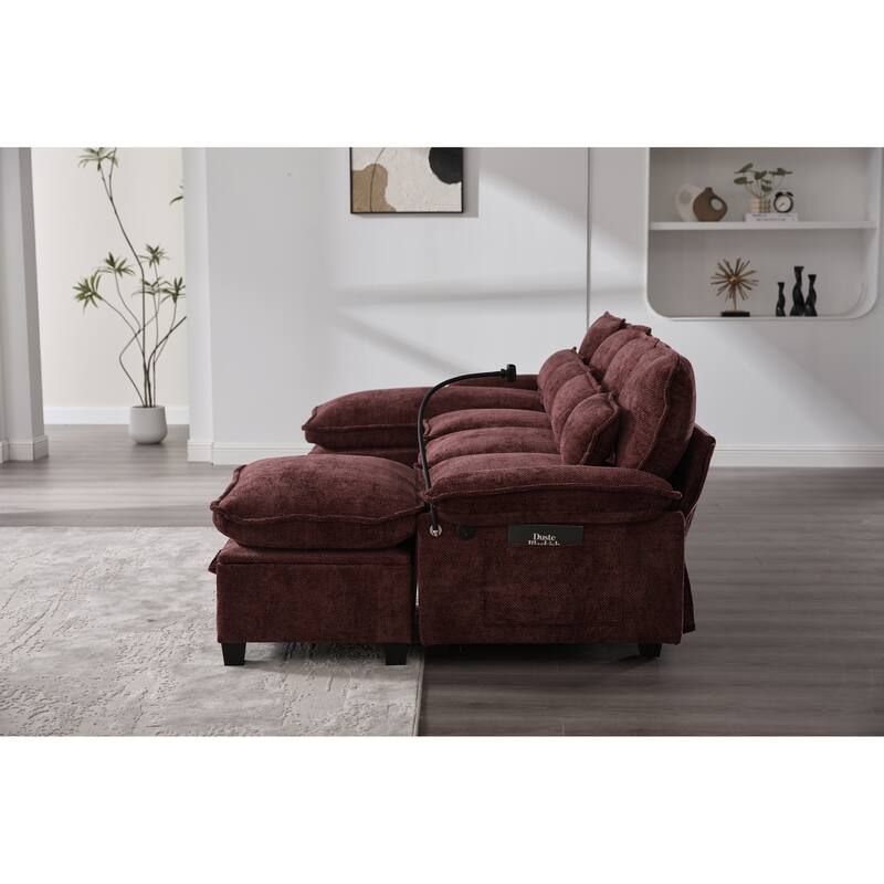 GDFStudio - Lara 106" U Shape Sectional Sofa Cloud Couch for Living Room